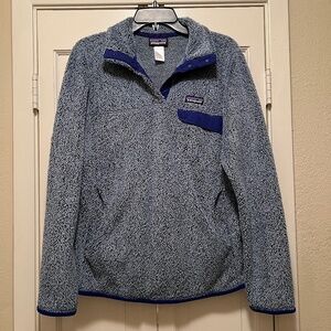 PATAGONIA Re-Tool Snap-T Blue Pullover Women's Sz Large